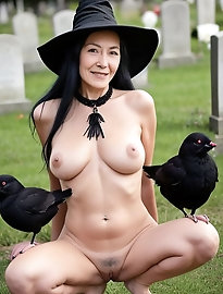 Dazzling mature cuties are playing alone