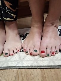 Women in their prime pleasure themselves by fingering their pussies