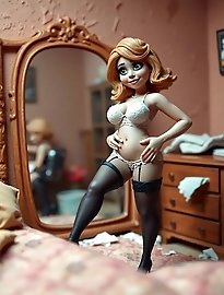 Stocking-clad newcomers in the world of amateur modeling.