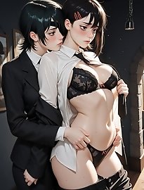 An adult woman seduced her young boyfriend