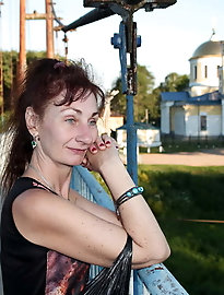 Staggering older businesswoman is covered with semen