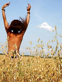 On the beach Derzha-river sunny